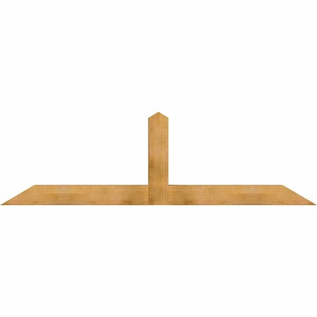 Ekena Millwork Portland Rough Sawn Timber Gable Bracket, Western Red Cedar, 96"W x 28"H x 6"D x 6"F, 7/12 Pitch GBW096X28X0606POR00RWR